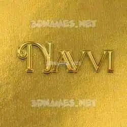 navvi in All Gold style - 3D name wallpaper