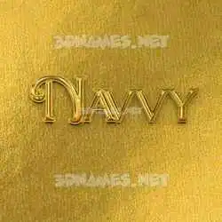 navvy in All Gold style - 3D name wallpaper