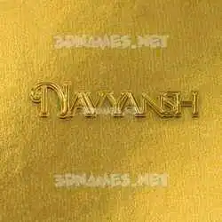 navyansh in All Gold style - 3D name wallpaper