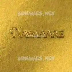 nawaaare in All Gold style - 3D name wallpaper