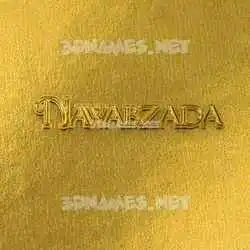 nawabzada in All Gold style - 3D name wallpaper