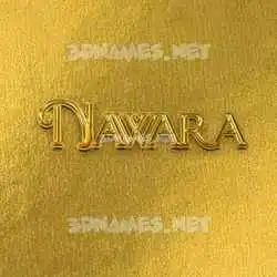 nawara in All Gold style - 3D name wallpaper
