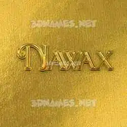 nawax in All Gold style - 3D name wallpaper