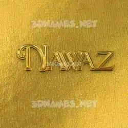 nawaz in All Gold style - 3D name wallpaper