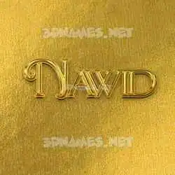 nawid in All Gold style - 3D name wallpaper