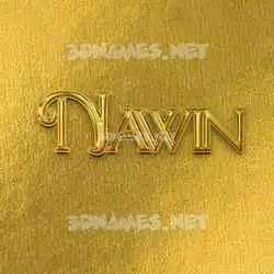nawin in All Gold style - 3D name wallpaper