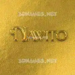 nawito in All Gold style - 3D name wallpaper