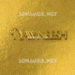 nawneesh in All Gold style - 3D name wallpaper