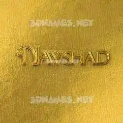 nawshad in All Gold style - 3D name wallpaper