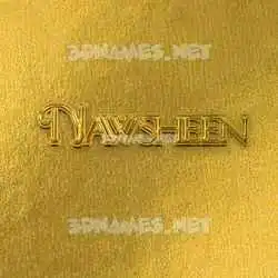 nawsheen in All Gold style - 3D name wallpaper
