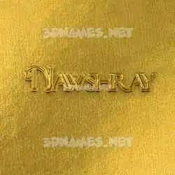 nawshray in All Gold style - 3D name wallpaper