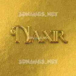 naxir in All Gold style - 3D name wallpaper