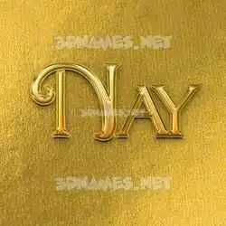 nay in All Gold style - 3D name wallpaper