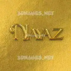 nayaz in All Gold style - 3D name wallpaper