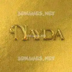 nayda in All Gold style - 3D name wallpaper
