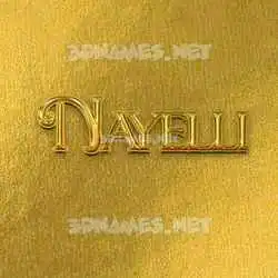 nayelli in All Gold style - 3D name wallpaper