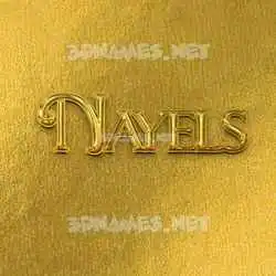 nayels in All Gold style - 3D name wallpaper