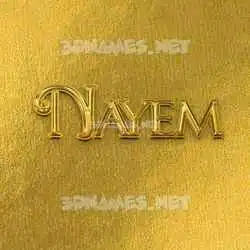 nayem in All Gold style - 3D name wallpaper
