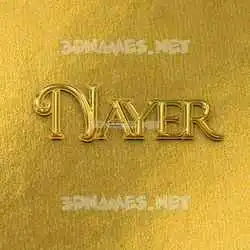 nayer in All Gold style - 3D name wallpaper