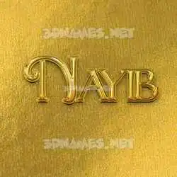 nayib in All Gold style - 3D name wallpaper
