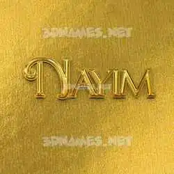 nayim in All Gold style - 3D name wallpaper