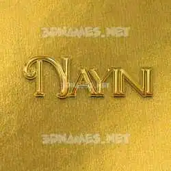 nayini in All Gold style - 3D name wallpaper