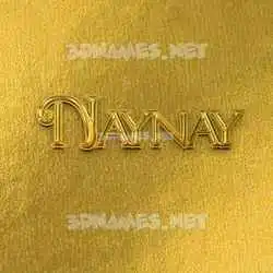 naynay in All Gold style - 3D name wallpaper