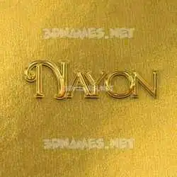 nayon in All Gold style - 3D name wallpaper