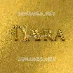 nayra in All Gold style - 3D name wallpaper