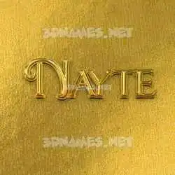 nayte in All Gold style - 3D name wallpaper