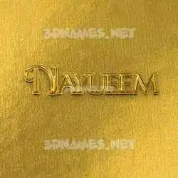 nayueem in All Gold style - 3D name wallpaper