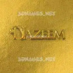 nazeem in All Gold style - 3D name wallpaper