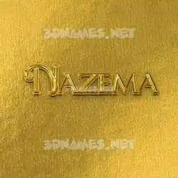 nazema in All Gold style - 3D name wallpaper