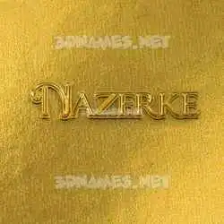 nazerke in All Gold style - 3D name wallpaper