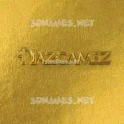 nazgamez in All Gold style - 3D name wallpaper
