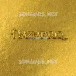 naziatariq in All Gold style - 3D name wallpaper