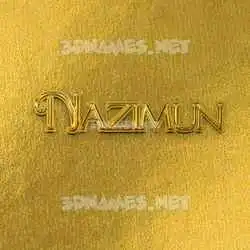 nazimun in All Gold style - 3D name wallpaper
