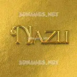 nazli in All Gold style - 3D name wallpaper