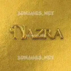 nazra in All Gold style - 3D name wallpaper