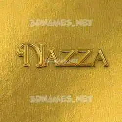 nazza in All Gold style - 3D name wallpaper