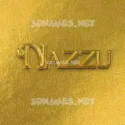 nazzu in All Gold style - 3D name wallpaper