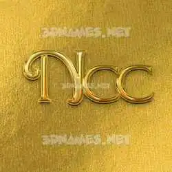 ncc in All Gold style - 3D name wallpaper