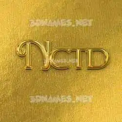 nctd in All Gold style - 3D name wallpaper