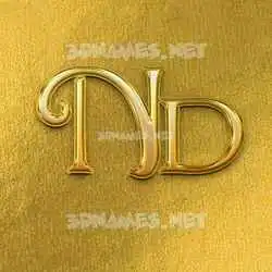 nd in All Gold style - 3D name wallpaper