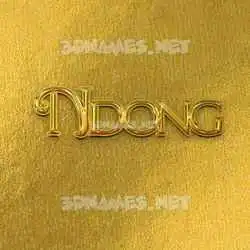 ndong in All Gold style - 3D name wallpaper