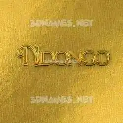 ndongo in All Gold style - 3D name wallpaper