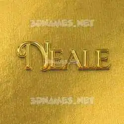 neale in All Gold style - 3D name wallpaper