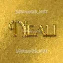 neali in All Gold style - 3D name wallpaper