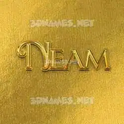 neam in All Gold style - 3D name wallpaper