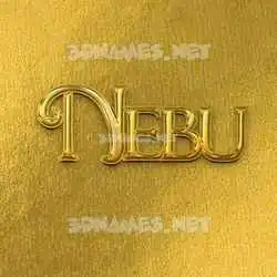nebu in All Gold style - 3D name wallpaper